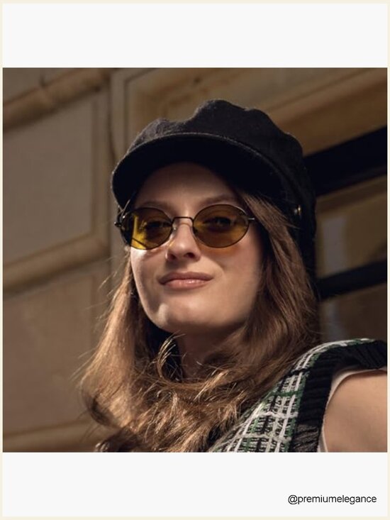 Oval Retro Polarized Sunglasses UV400 Metal Frame Unisex